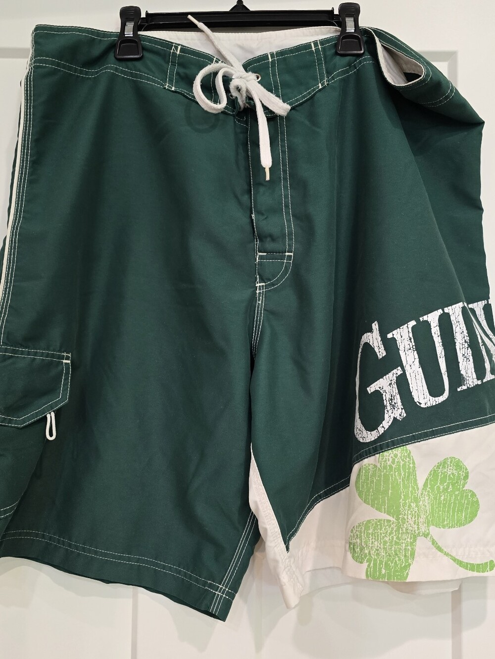 GUINNESS Board Shorts Green Shamrock Boardshorts Swim Trunks Swimming Surfing